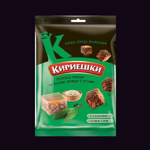 Кириешки со вкусом холодца и хрена 100г Кириешки со вкусом холодца и хрена 100г